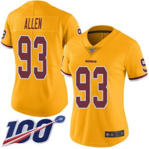 Nike Redskins #93 Jonathan Allen Gold Women’s Stit nhl new jerseys 2019 ...